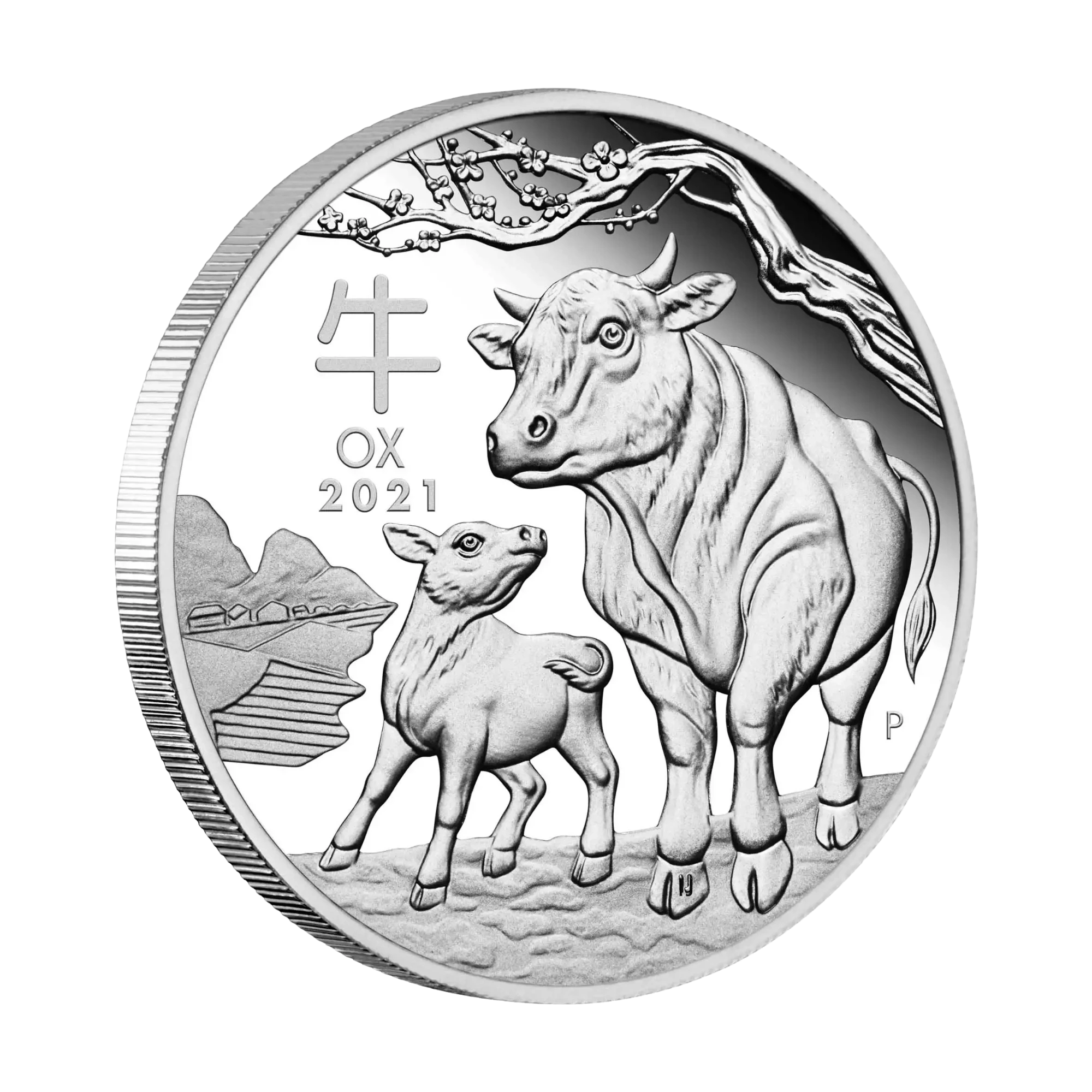 2021 Perth Mint Lunar Ox 1/2oz Silver Proof Coin