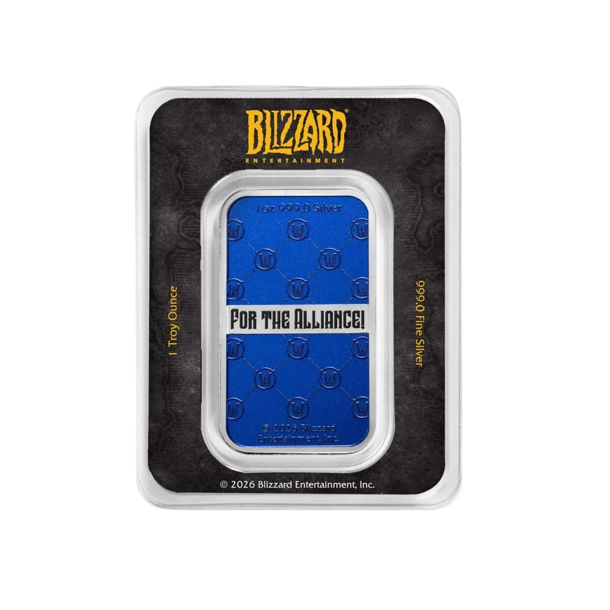 2026 PAMP World of Warcraft Alliance 1oz Silver Proof Coloured Bar