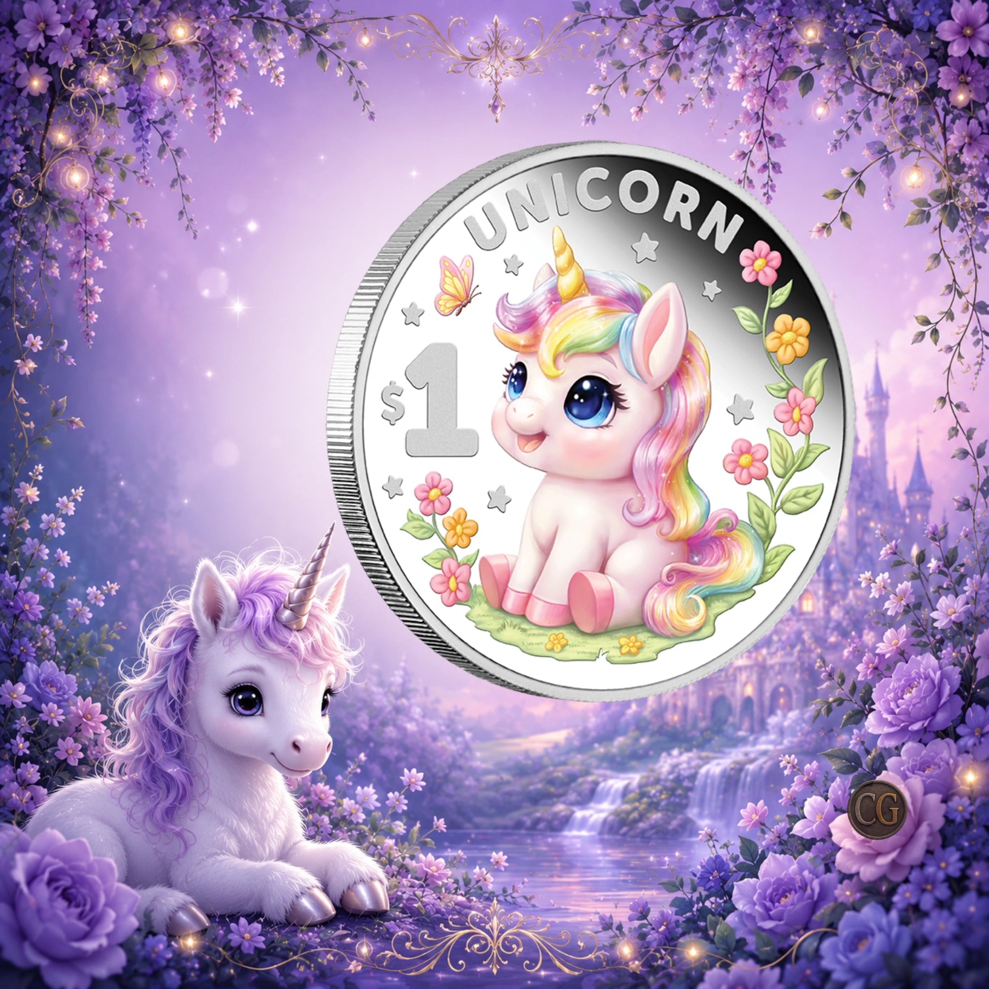 2026 Niue Mythical Creatures Baby Unicorn 1/2oz Silver Proof Coin - PRE ORDER