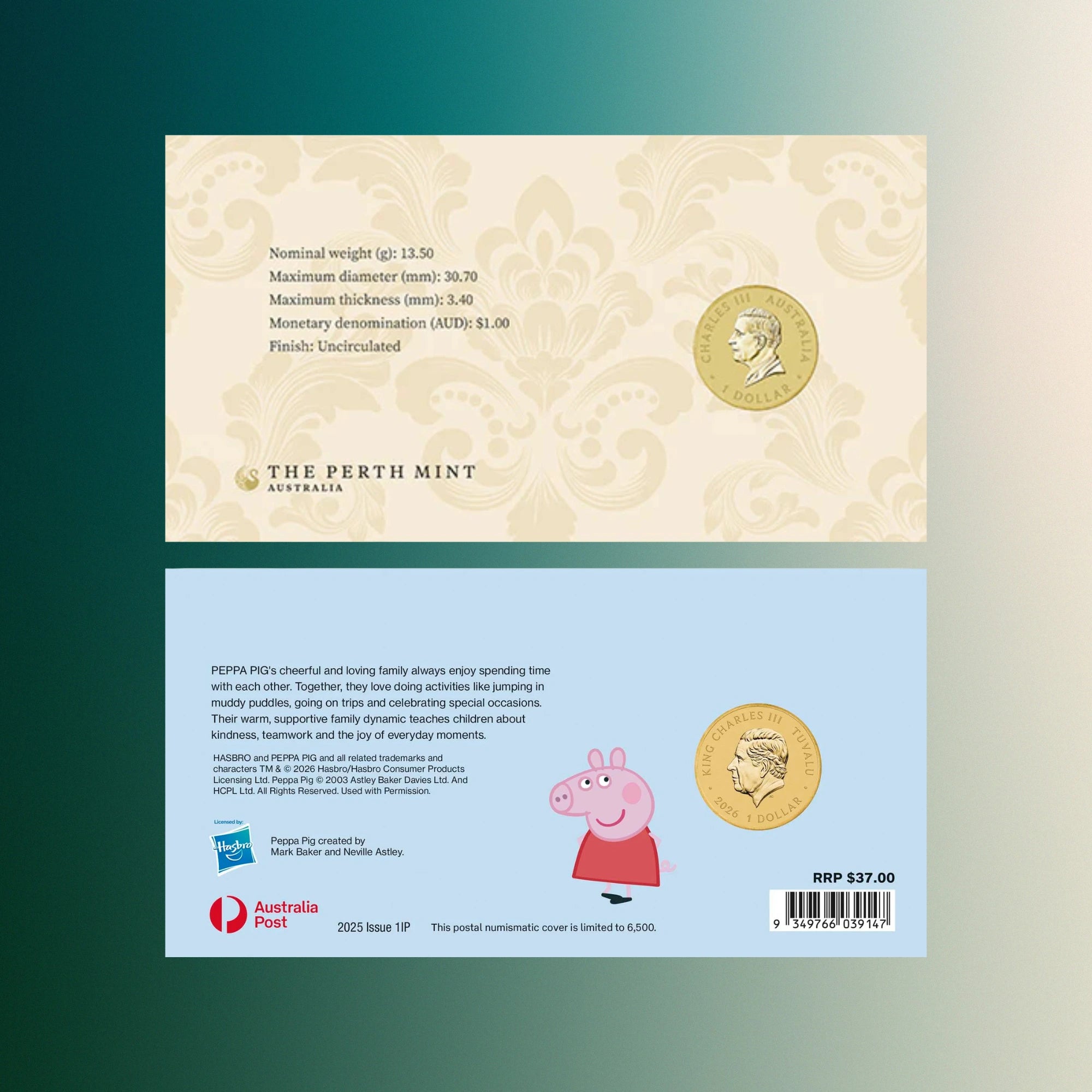 2026 Perth Mint QEII 100th Birthday & Peppa Pig 2 Coin Collection