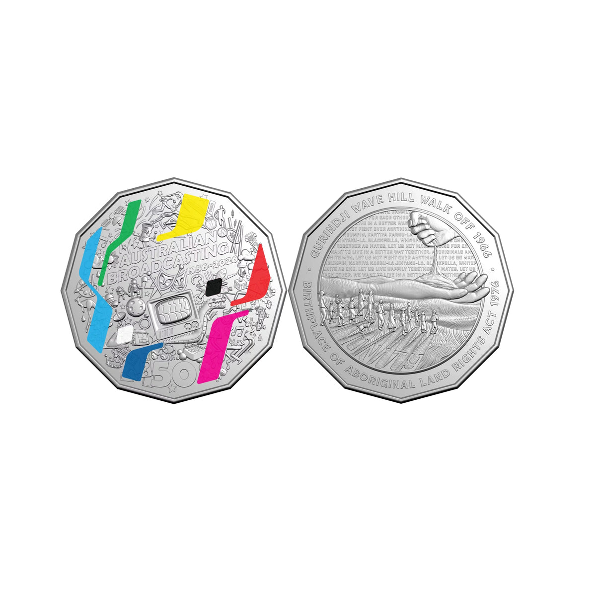 2026 RAM First TV Broadcast & Unity Wave Hill Walk 50c UNC 2-Coin Collection
