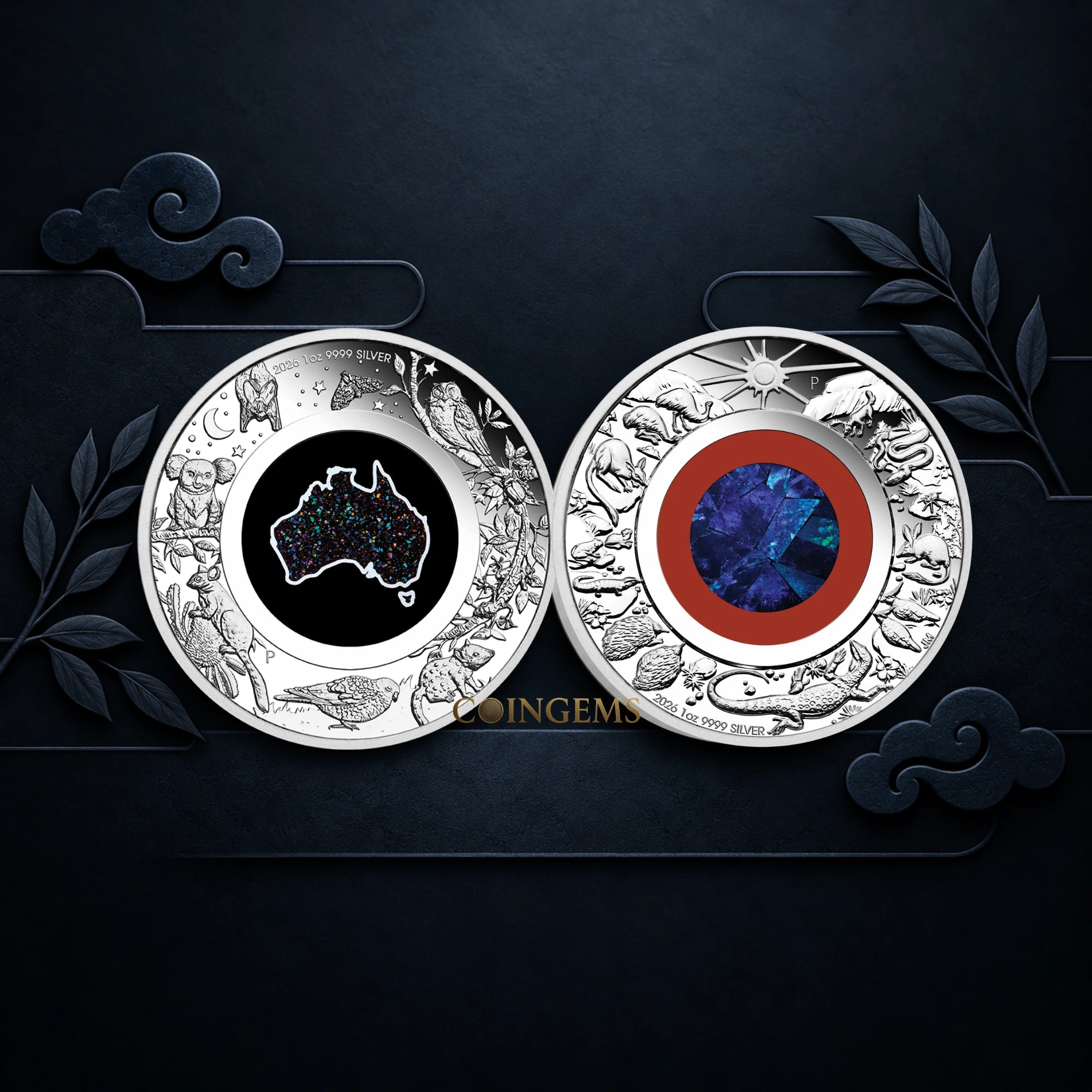 2026 Southern Land & Outback Opal 1oz Silver Proof 2 Coin Collection