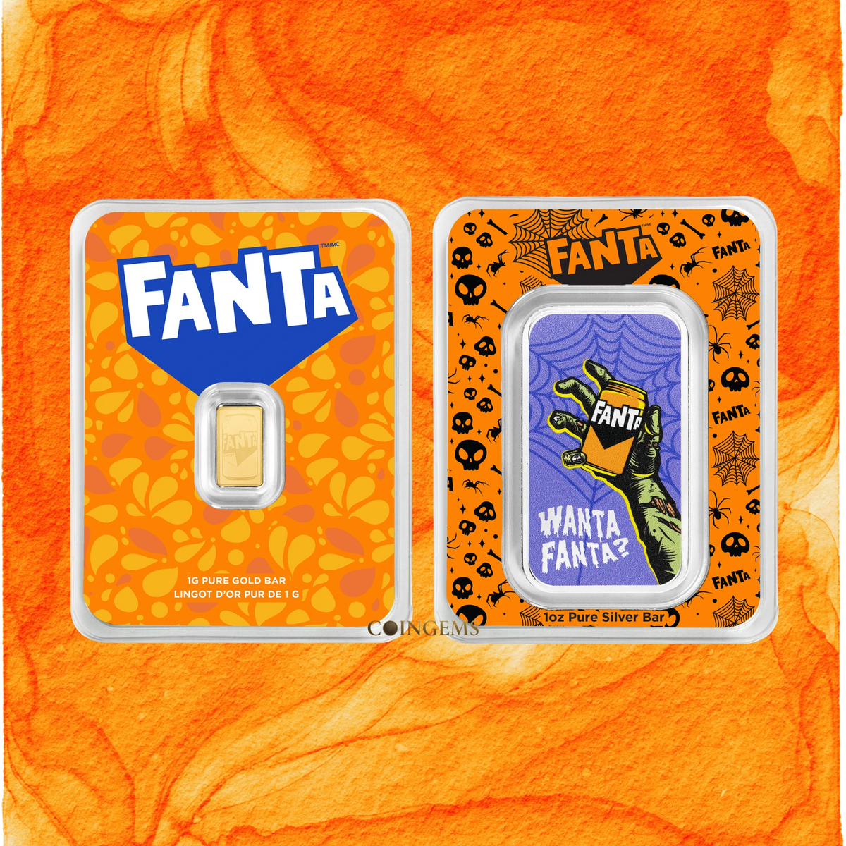 2026 PAMP Fanta 1g Gold & 1oz Silver Bars Collection