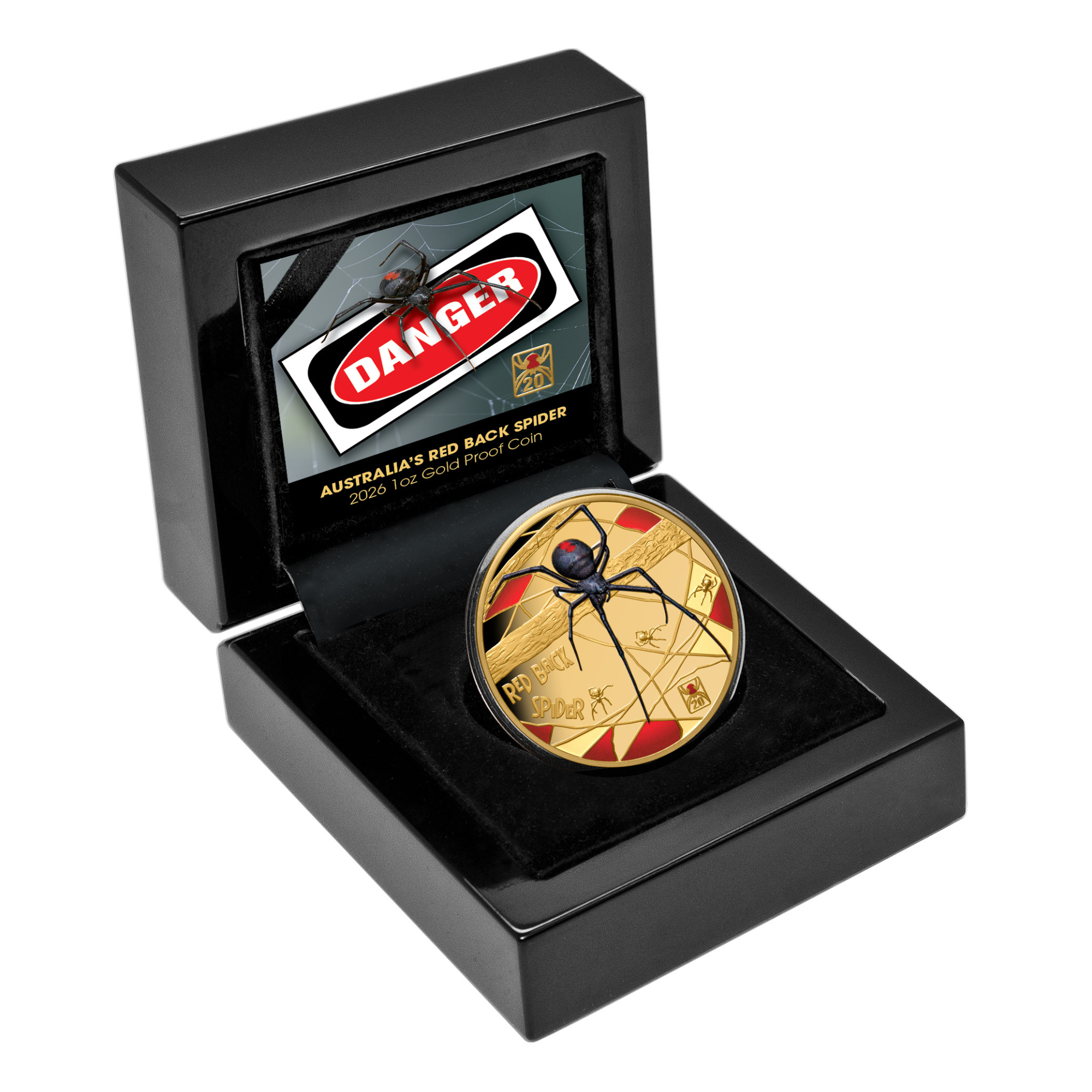2026 Deadly & Dangerous Redback Spider 1oz Gold Proof Coin