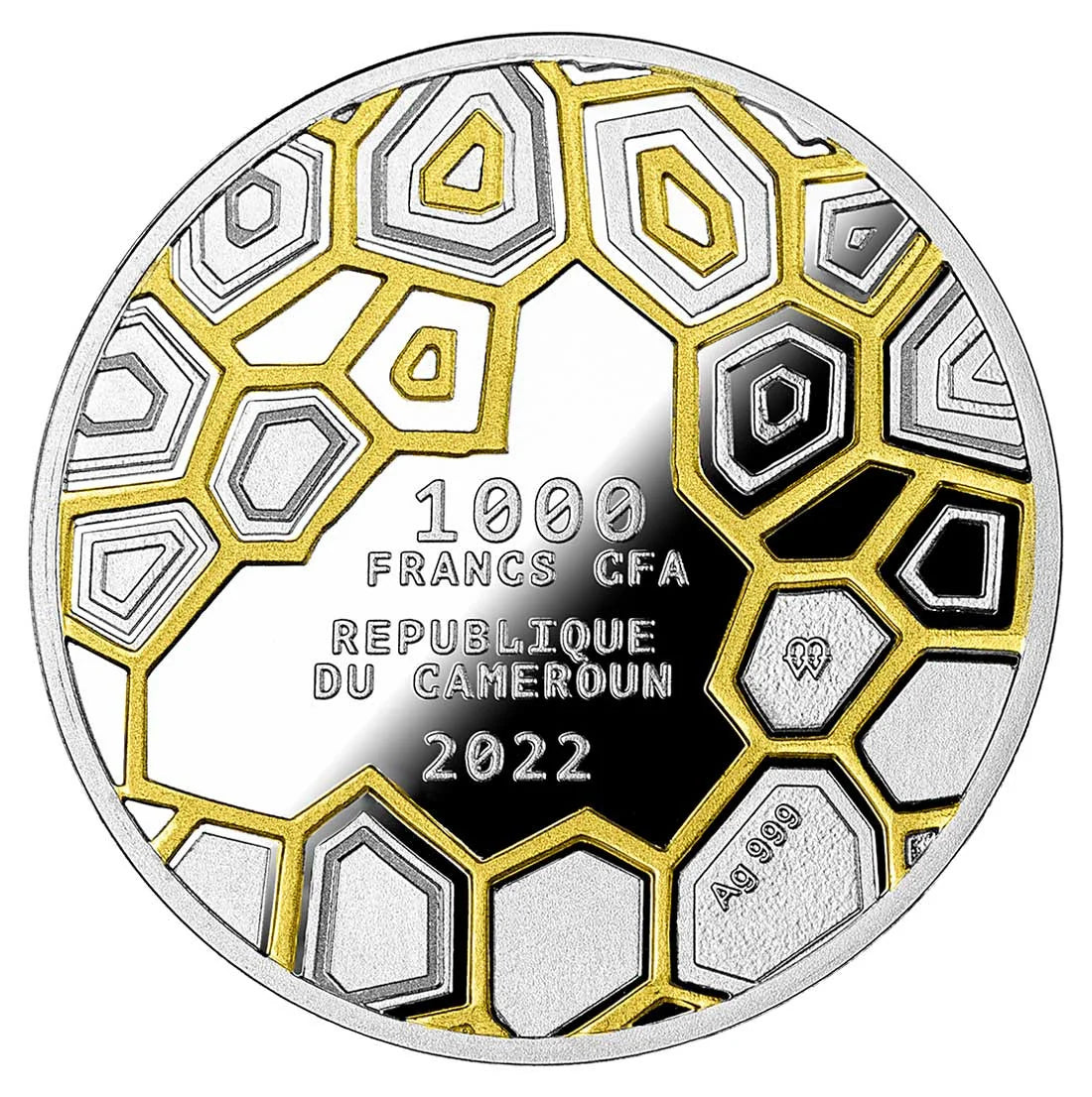 2022 Cameroon Be Strong Turtle 1oz Silver HR Proof Coin
