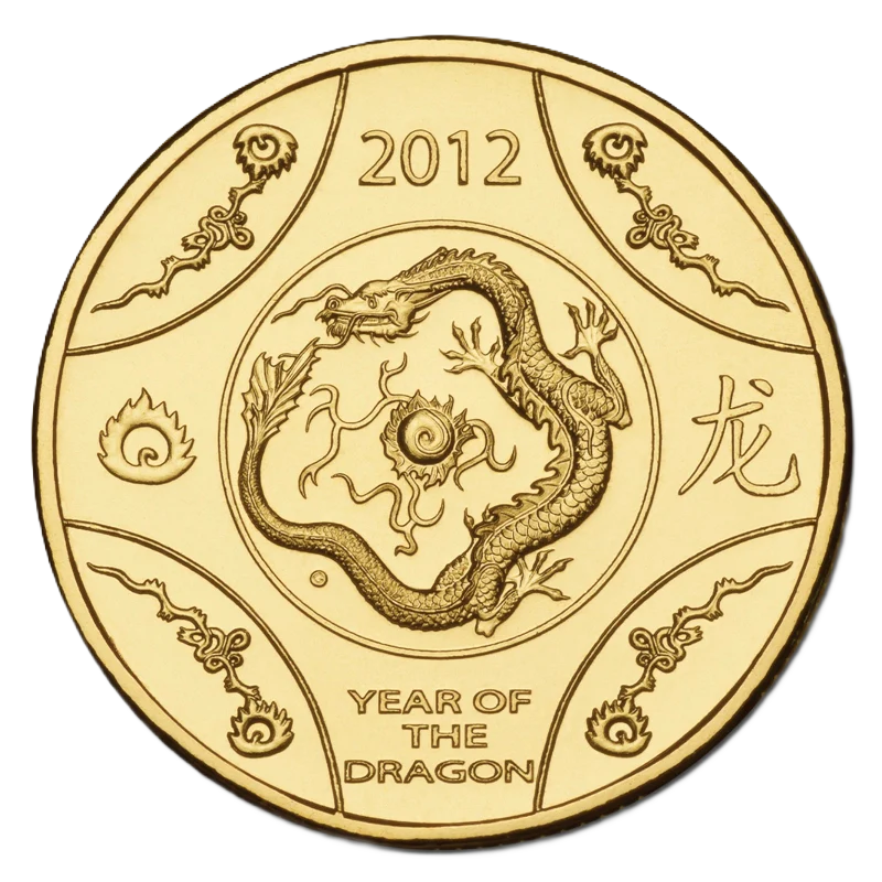2012 Royal Australian Mint Lunar Year of the Dragon Unc Coin