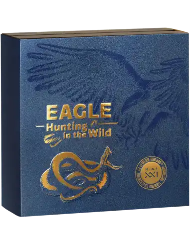 2023 Ghana Eagle Hunting in the Wild 2oz Silver Antiqued Coin