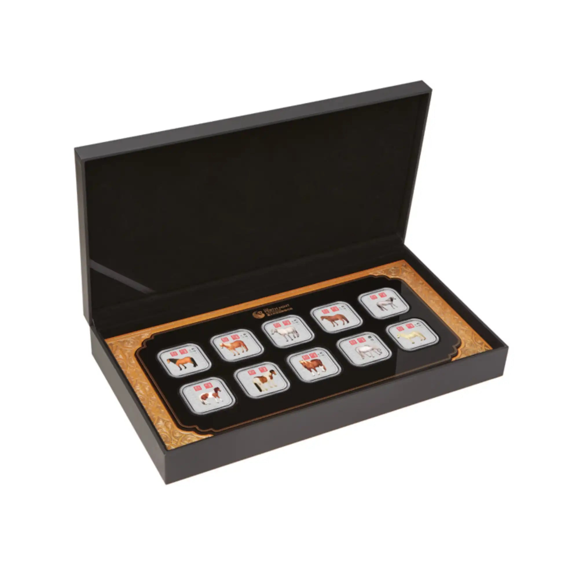 2014 Perth Mint Lunar Horse Square 1oz Silver Proof Ten-Coin Collection