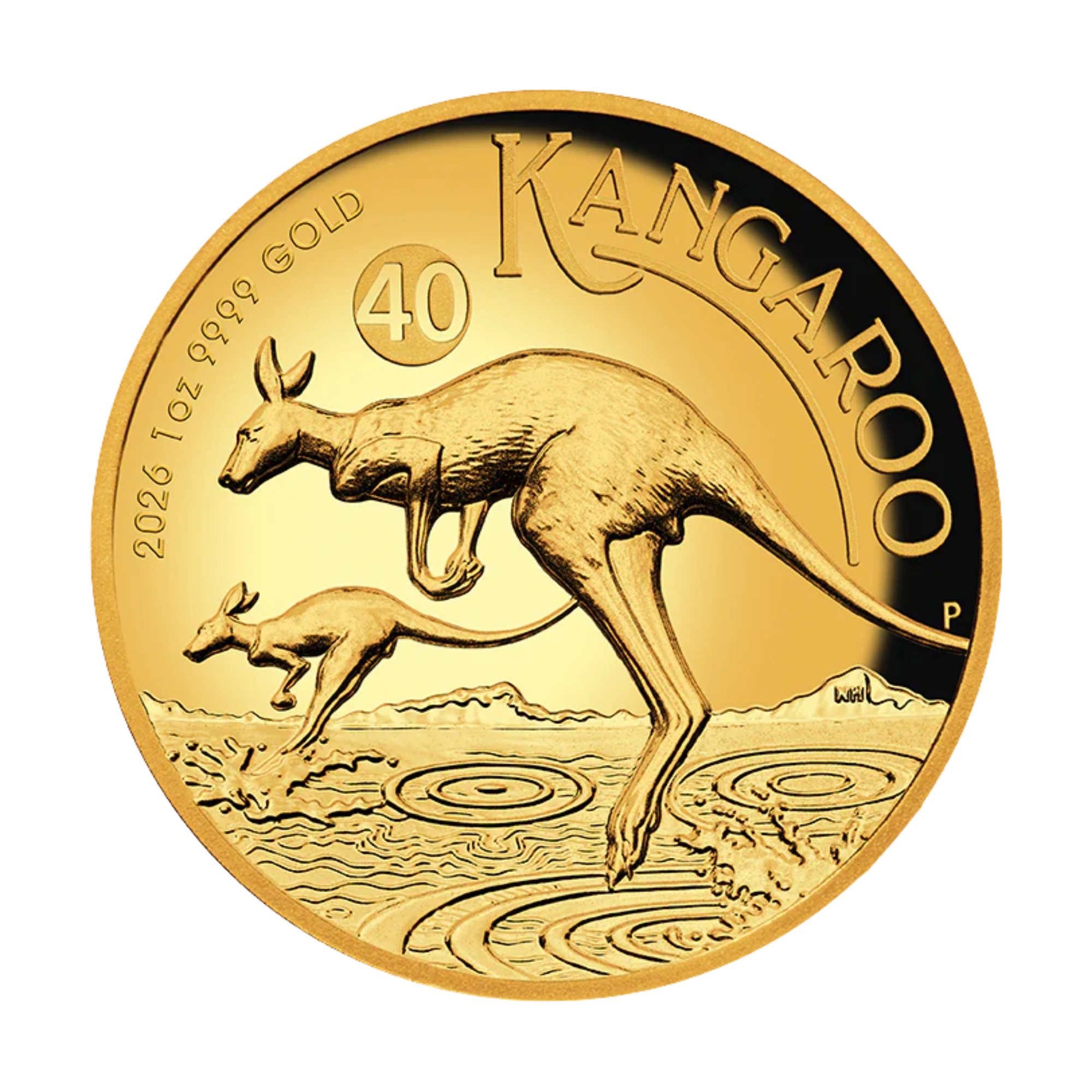 2026 Perth Mint Australian Kangaroo 1oz Gold Proof HR Coin