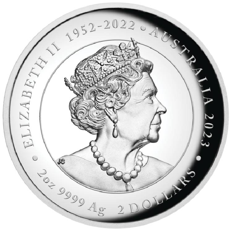 2023 Perth Mint Dragon & Koi 2oz Silver Proof Coin