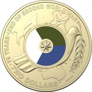 2020 Royal Australian Mint WW2 75th Anniversary $2 Coin Mint Roll Heads/Tails