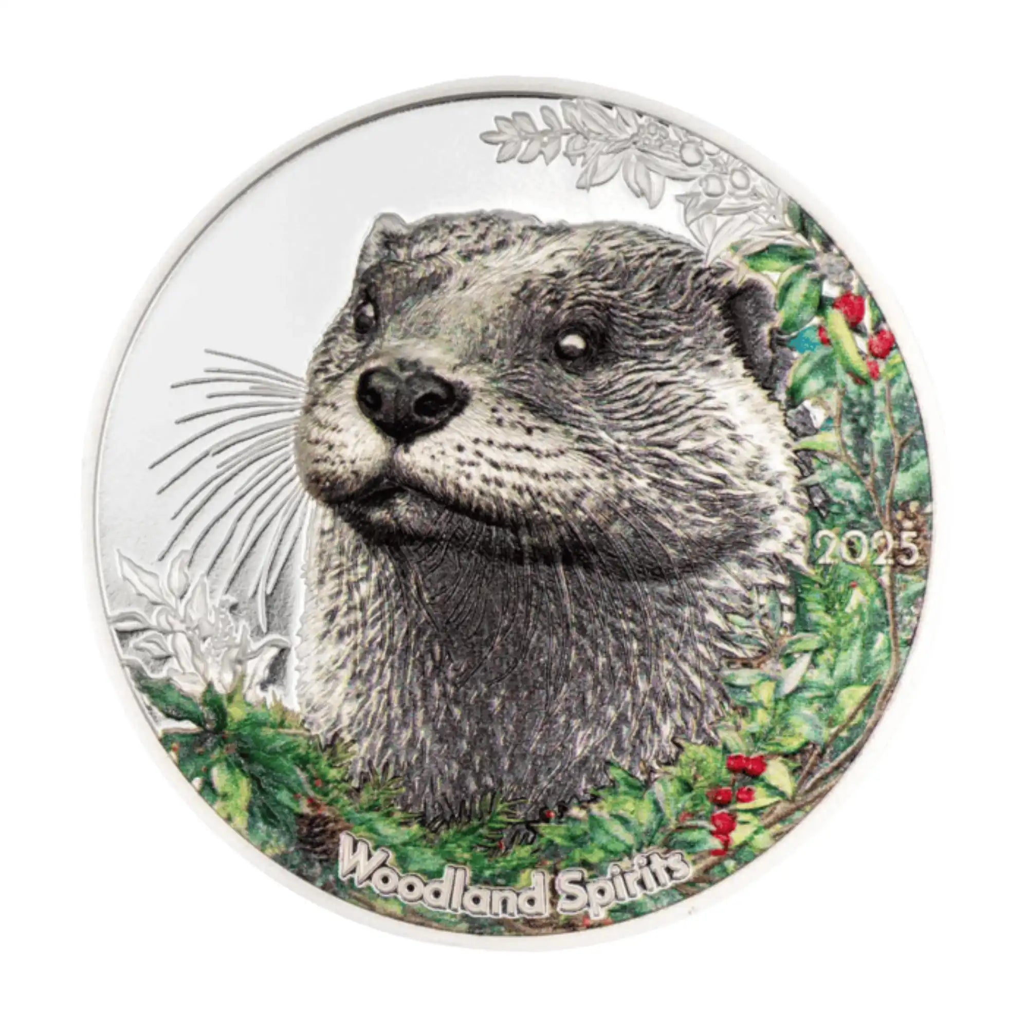 2025 Mongolia Woodland Spirits Otter 1oz Silver Proof Coloured Coin