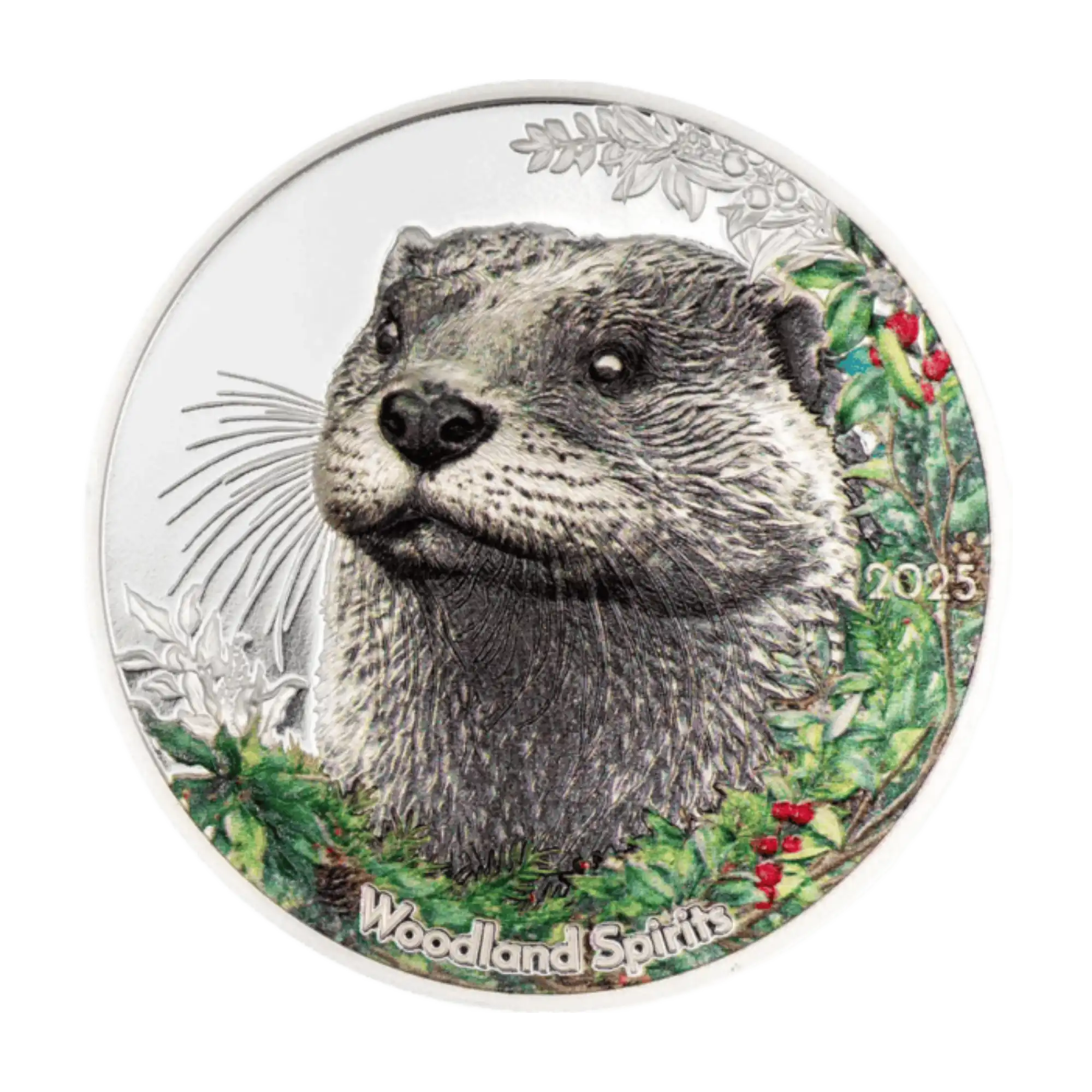 2025 Mongolia Woodland Spirits Otter 1oz Silver Proof Coloured Coin