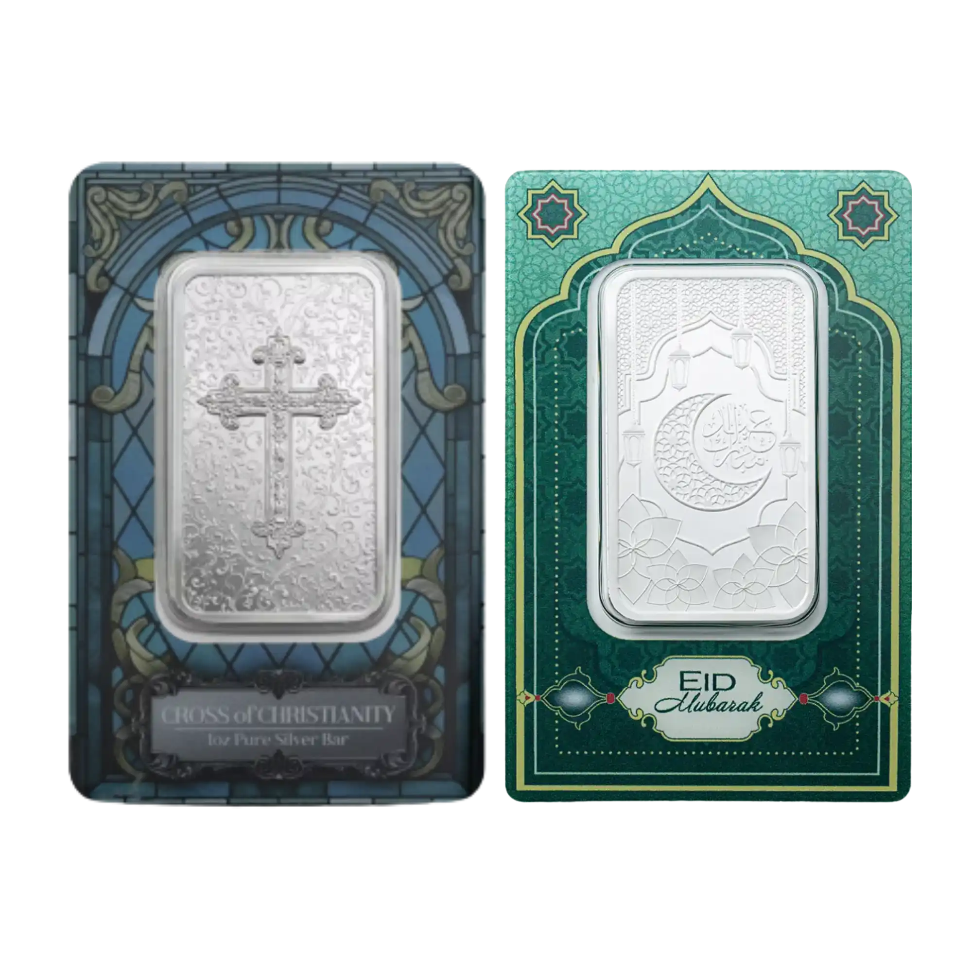 2026 PAMP Suisse Christian Cross & Eid Mubarak 1oz Silver Religious Collection