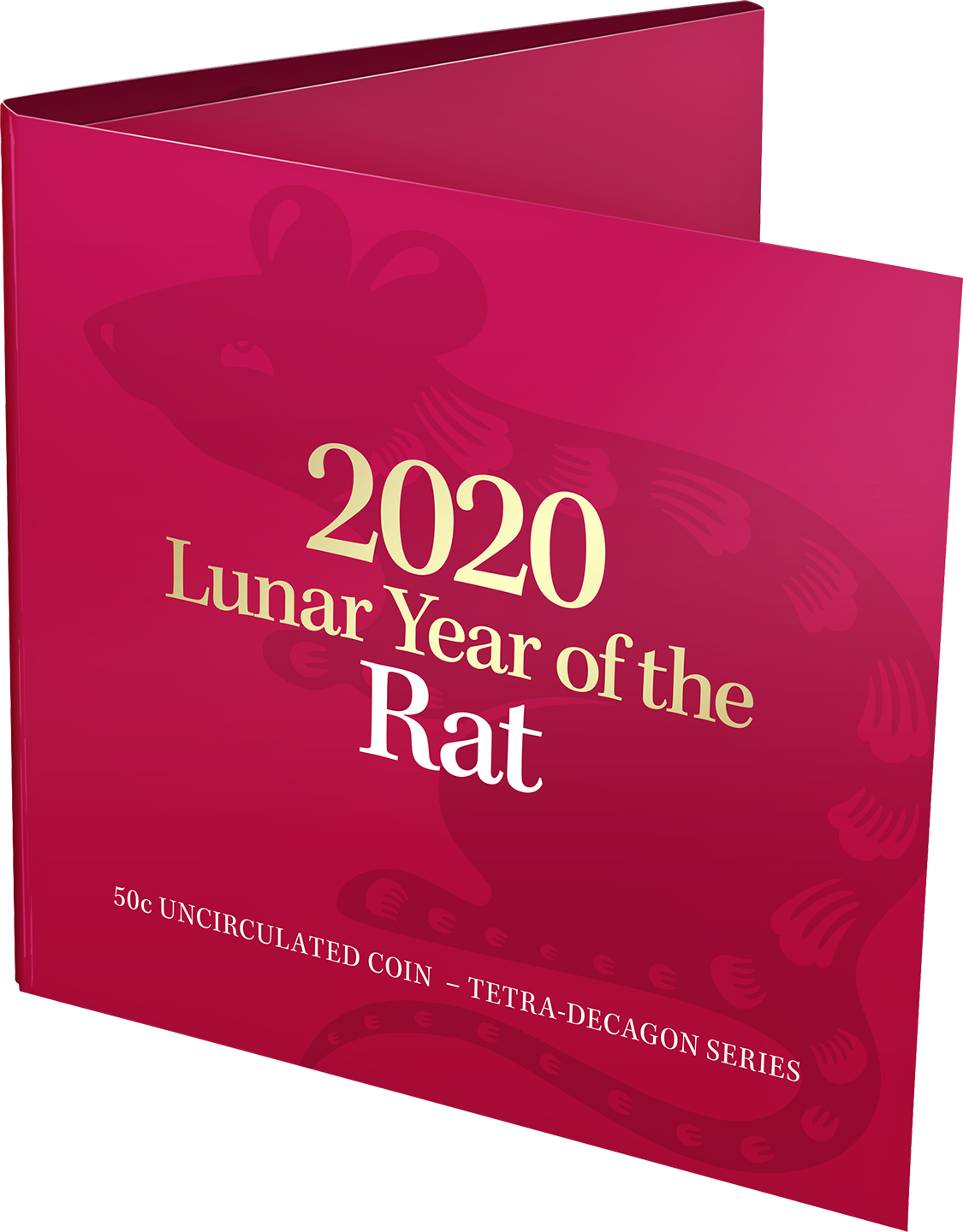 2020 RAM Lunar Year Of The Rat 50c Tetradecagon coin on card