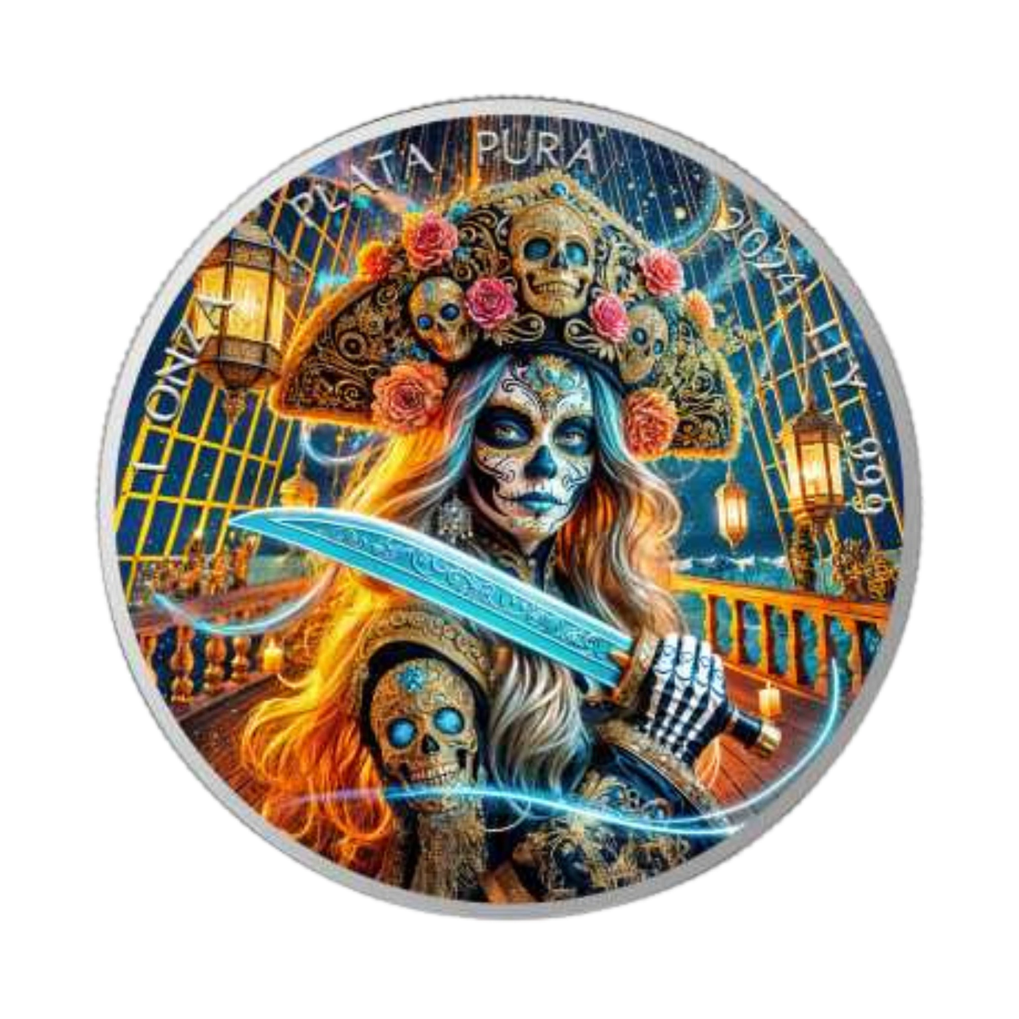 2024 Mexico Dia De Los Muertos Corsair 1oz Silver Coin