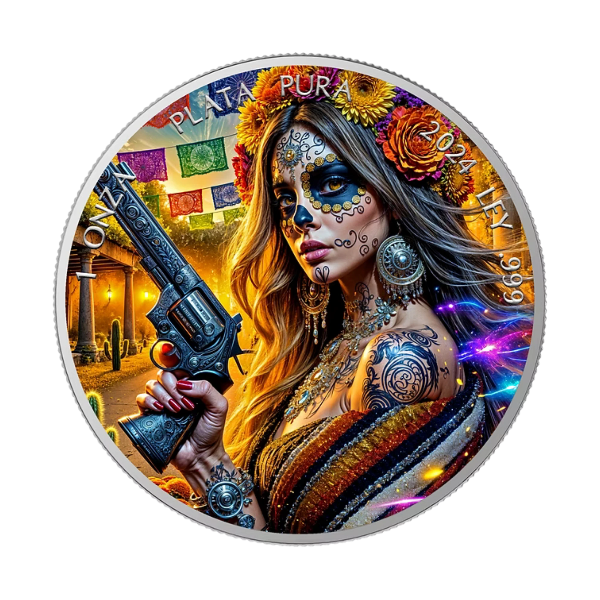2024 Mexico Dia de los Muertos Outlaw 1oz Silver Coin
