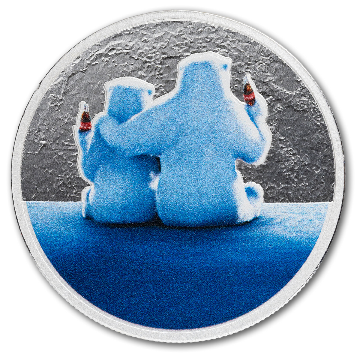 PAMP Coca-Cola Polar Bears 1oz Silver Coloured Coin