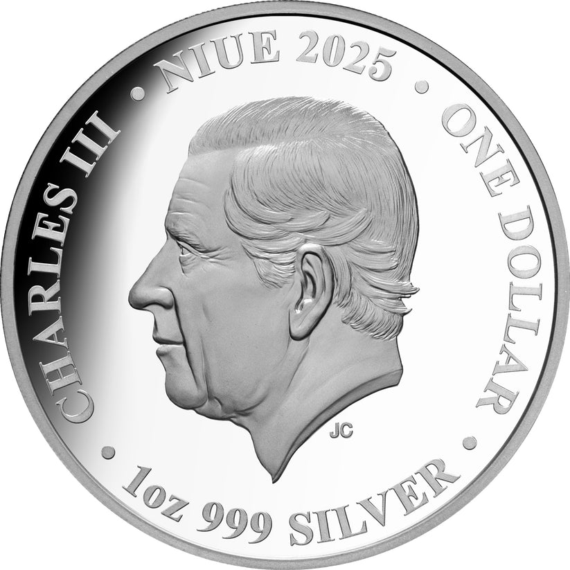 2025 Perth Mint Wedge-tailed Eagle 1oz Silver Coloured Coin in Card