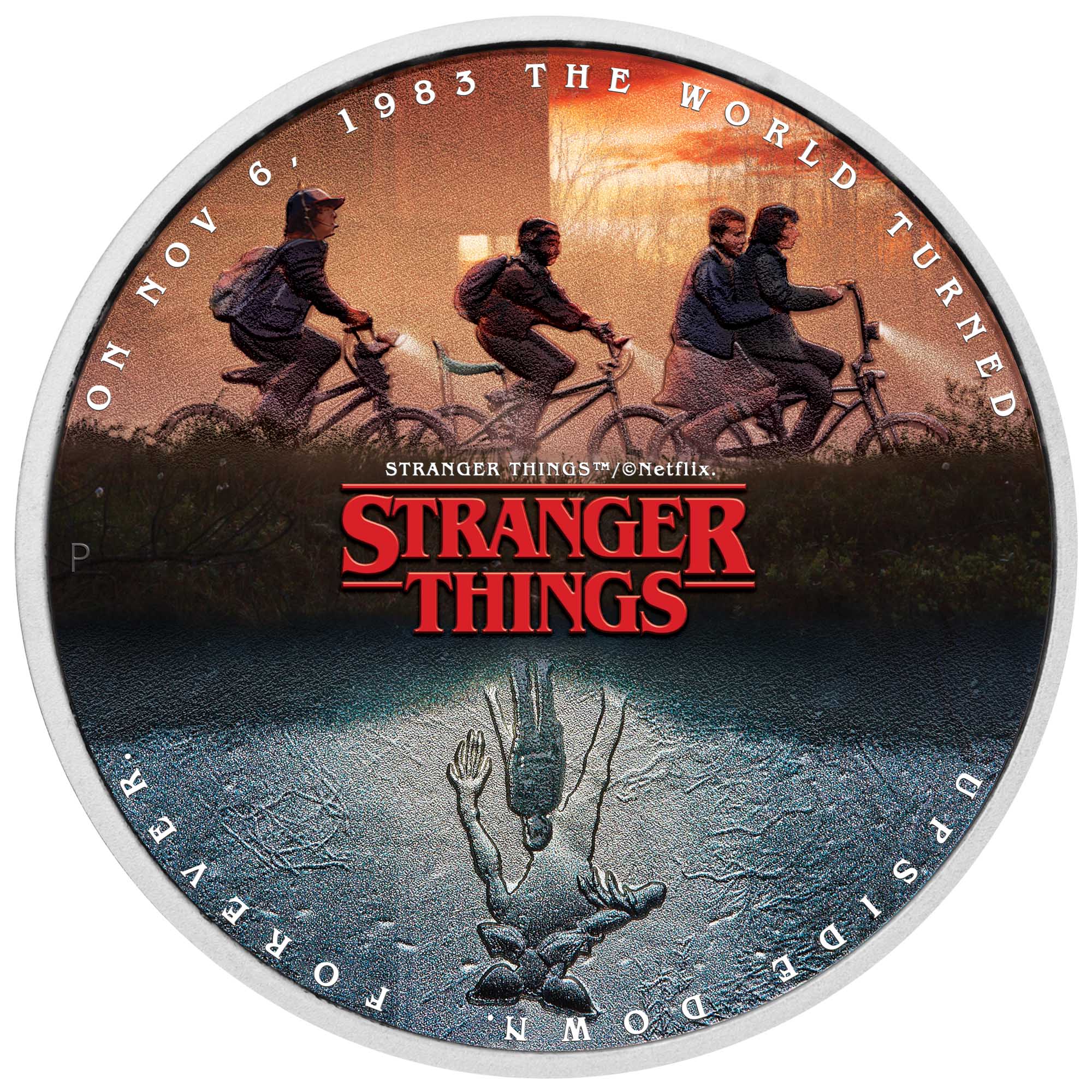2026 PerthMint Stranger Things - The Upside Down 1oz Silver Coloured Coin
