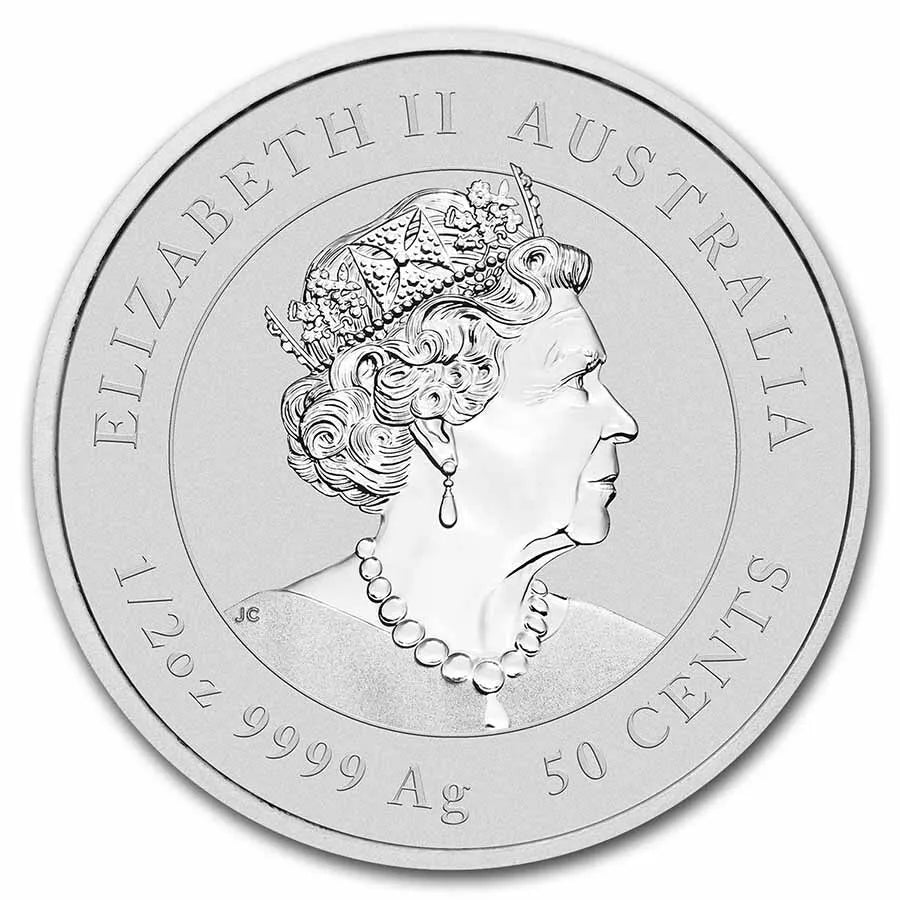 2022 Perth Mint Lunar Series III Tiger 1/2 oz Silver Coloured Proof Coin