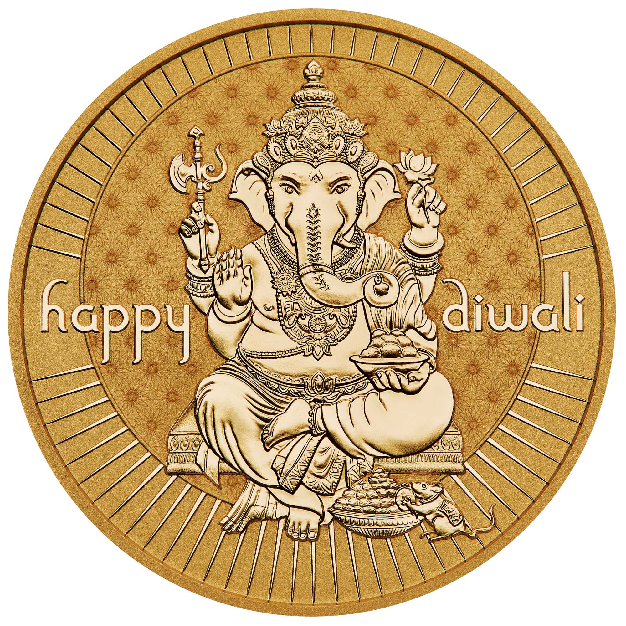 2024 Perth Mint Happy Diwali 1oz Silver Gilded Medallion