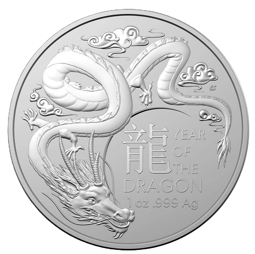 2024 RAM Lunar Dragon 1oz Silver Bullion Coin