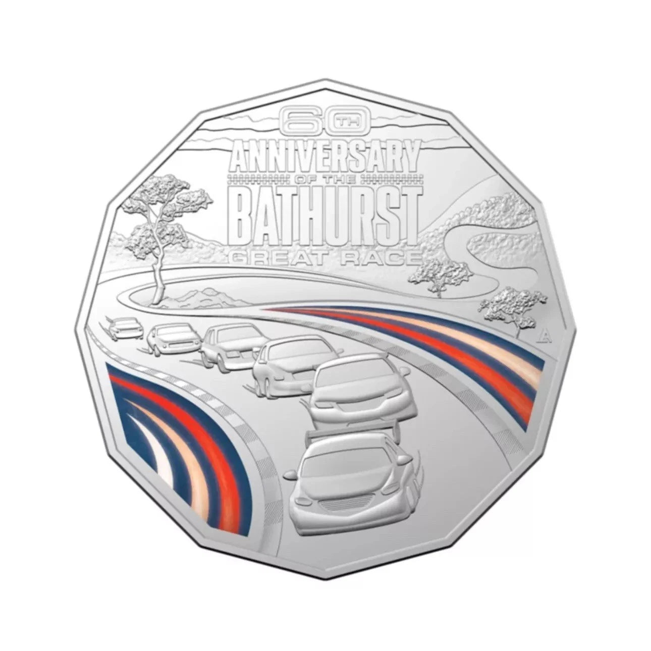 2023 RAM Bathurst 60th Anniversary Carded UNC Coloured Coin