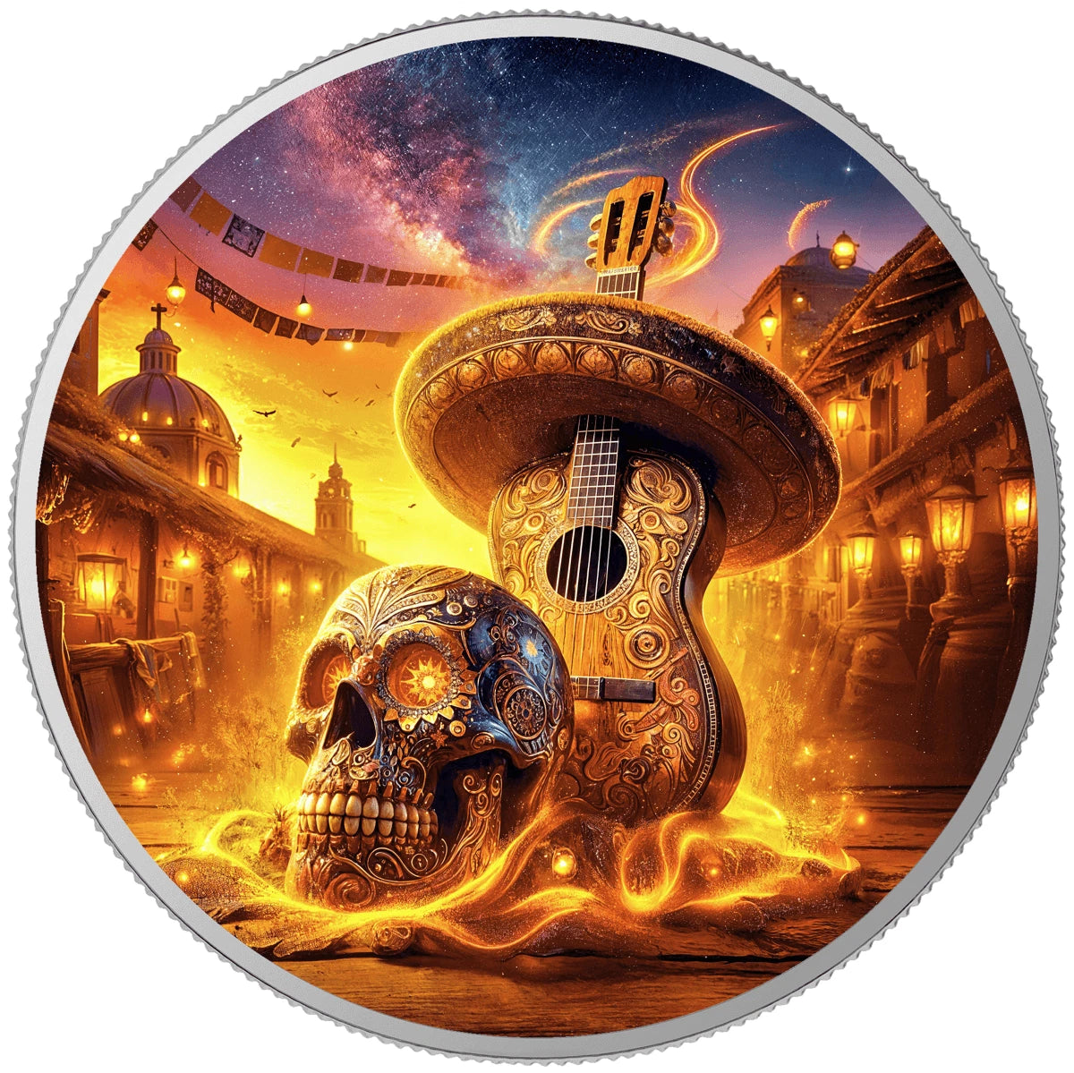 2024 Mexico Libertad SUNRISE Día de los Muertos 1oz Silver Coin
