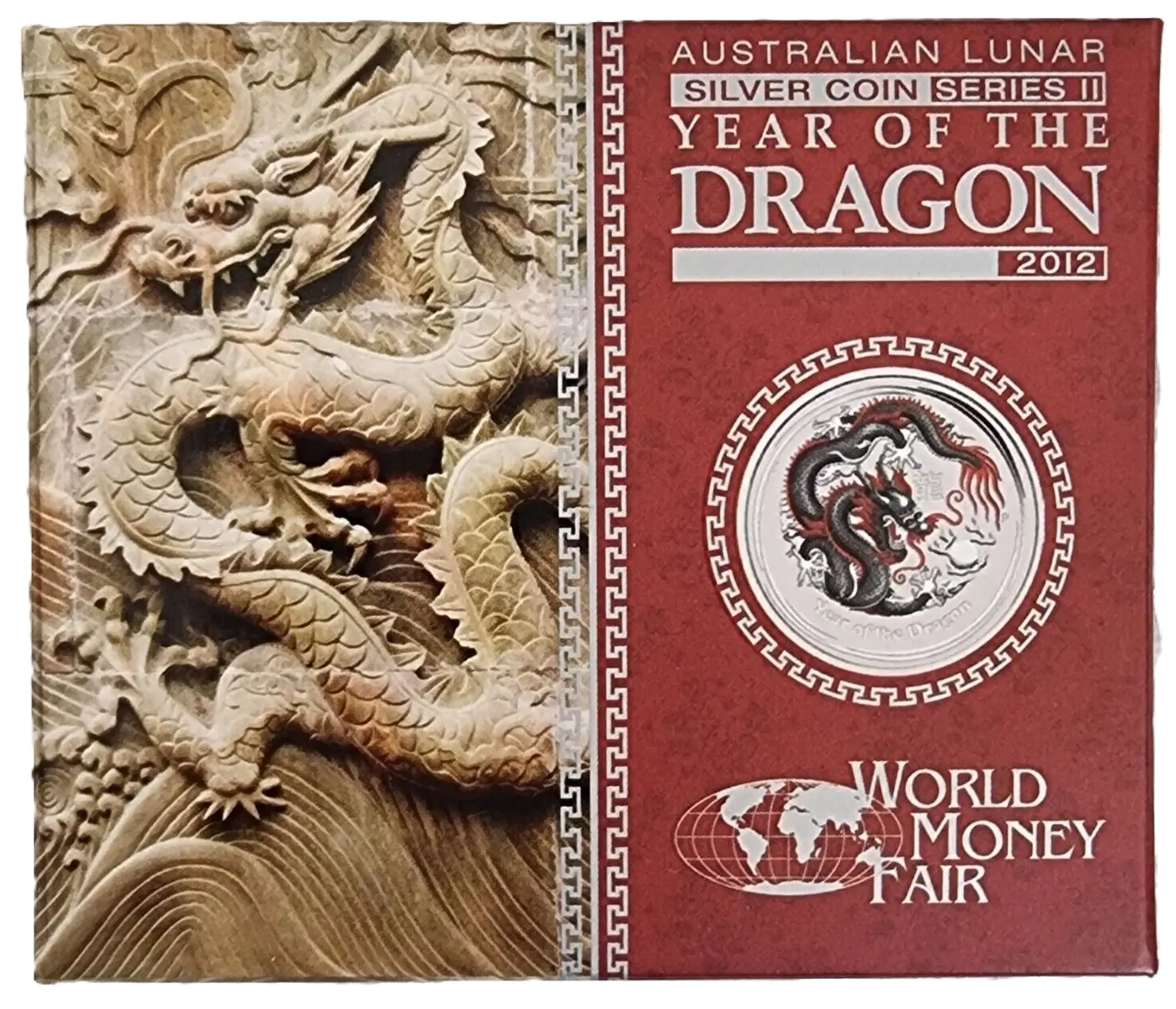2012 PerthMint World Money Fair - Lunar Dragon 1oz Silver Black Coloured coin
