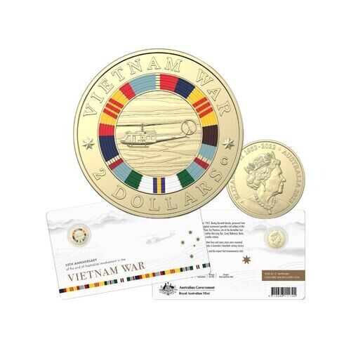 2023 Royal Australian Mint 50th Anniversary of Vietnam War $2 AlBr C Mintmark Coin