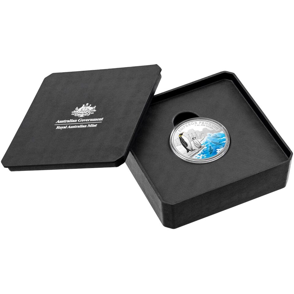 2023 Royal Australian Mint Emperor Penguin Silver Coloured Proof Coin