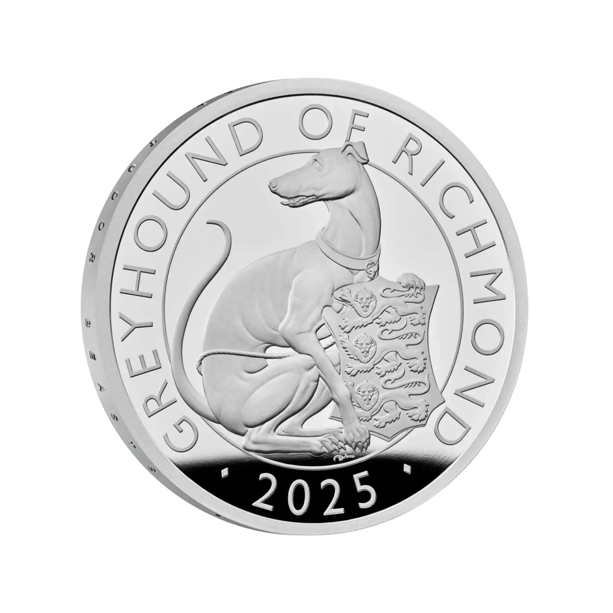 2025 Royal Mint Tudor Beasts Greyhound of Richmond 1oz Silver Proof Coin