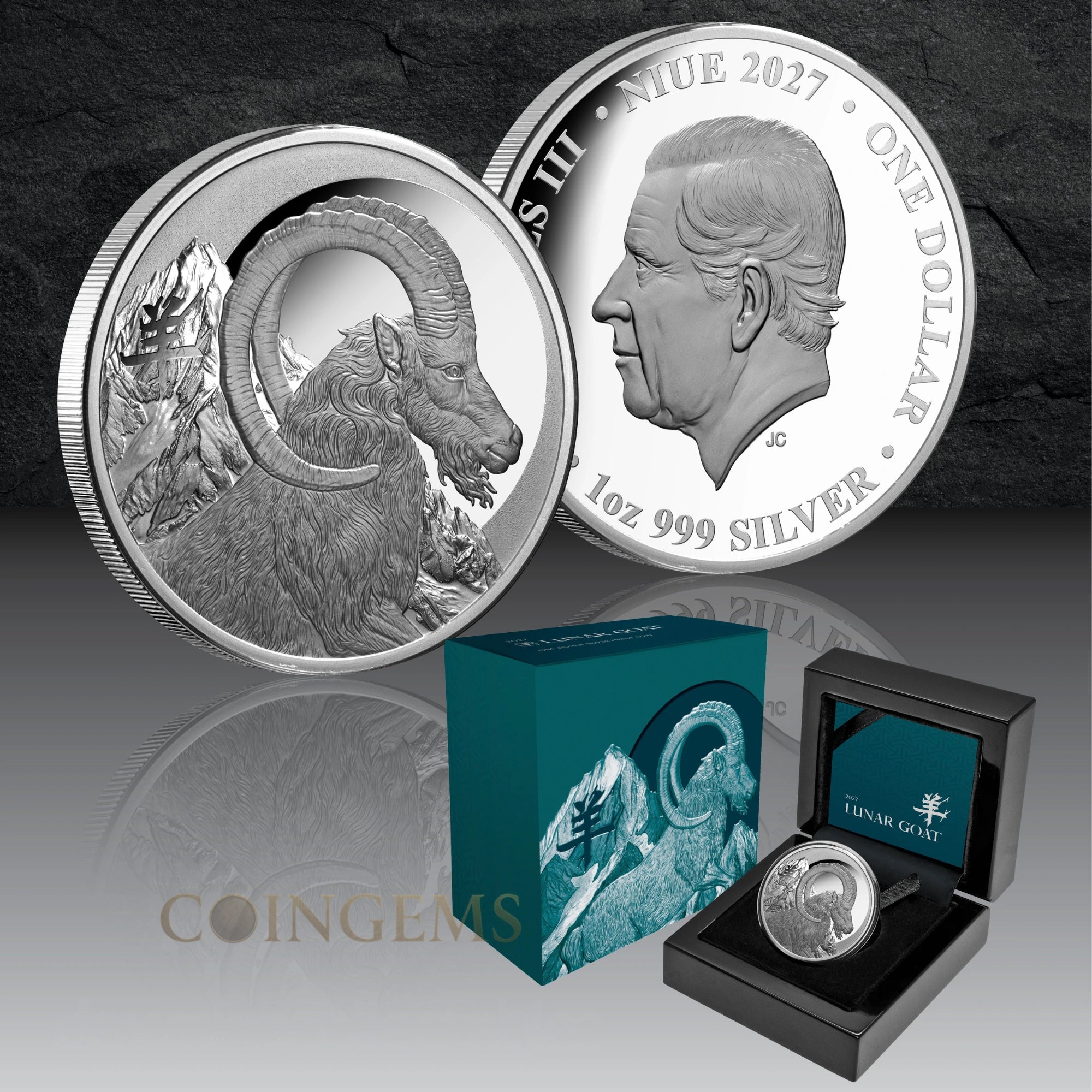 2027 Niue Lunar Year of the Goat 1oz Silver Proof Coin