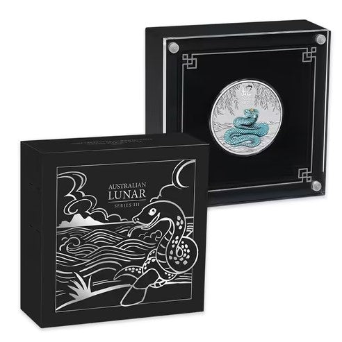 2025 Perth Mint Lunar III Snake 1/2oz Silver Coloured Coin
