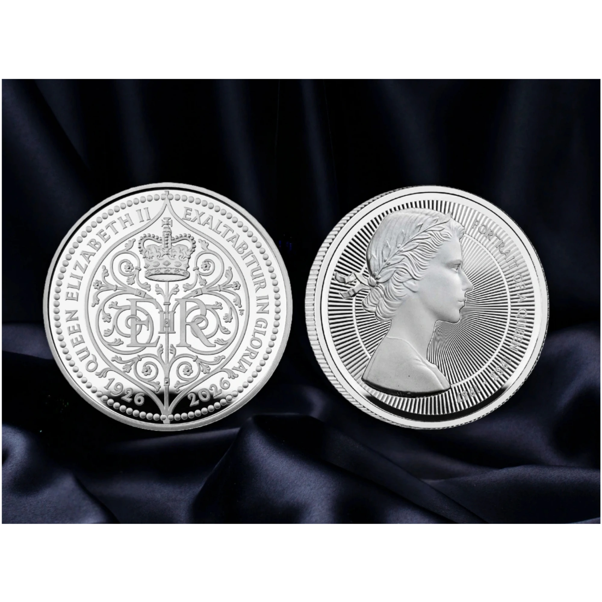 2026 Royal Mint 100th anniversary Birth of Queen Elizabeth Portraits 1oz Silver 2-Coin Collection