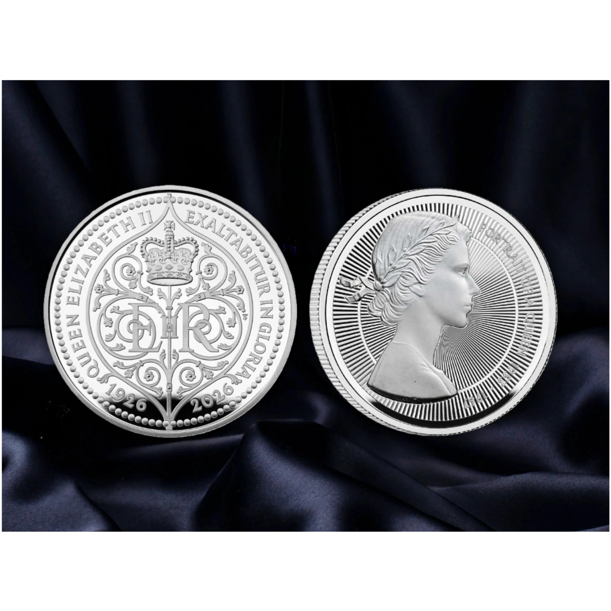 2026 Royal Mint 100th anniversary Birth of Queen Elizabeth Portraits 1oz Silver 2-Coin Collection