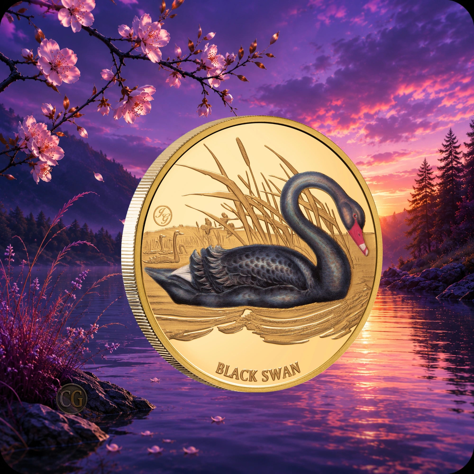 2026 Niue Black Swan 1oz Gold Proof Coin