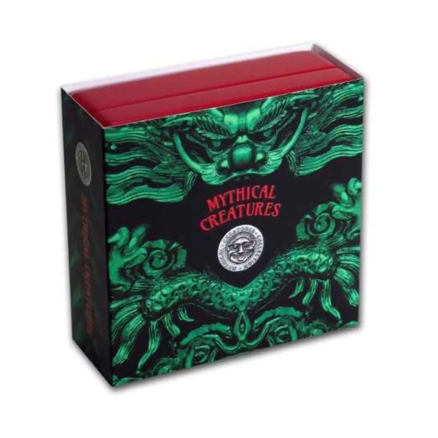 2019 Palau Mythical Creatures Green Dragon 2oz Silver Antiqued Coin