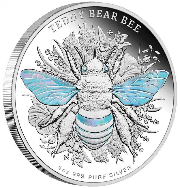 2025–2026 Niue Native Bees 1oz & 5oz Silver Proof Hologram 6-Coin Collection