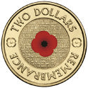 2018 Royal Australian Mint Remembrance Armistice Centenary $2 Coin MInt roll Head/Trails