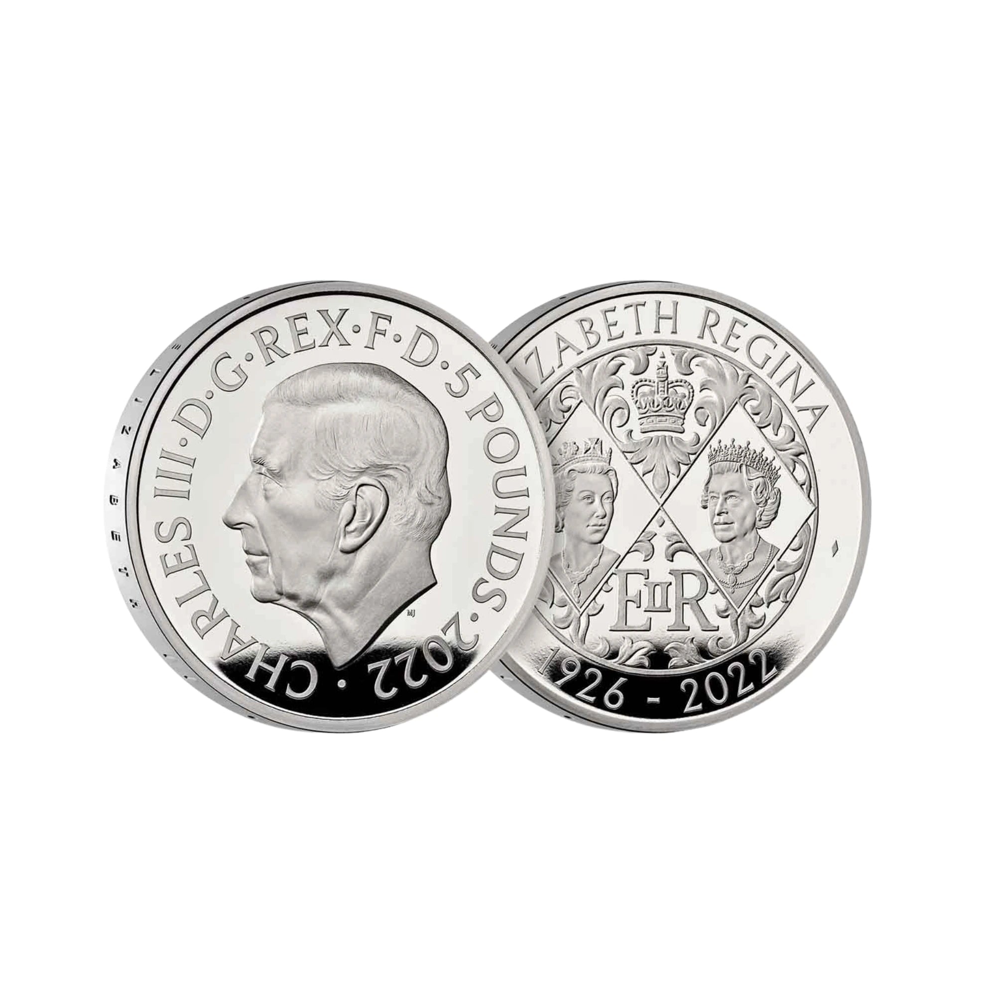 2022 Great Britain King Charles III Queen Elizabeth II £5 Silver Proof Coin