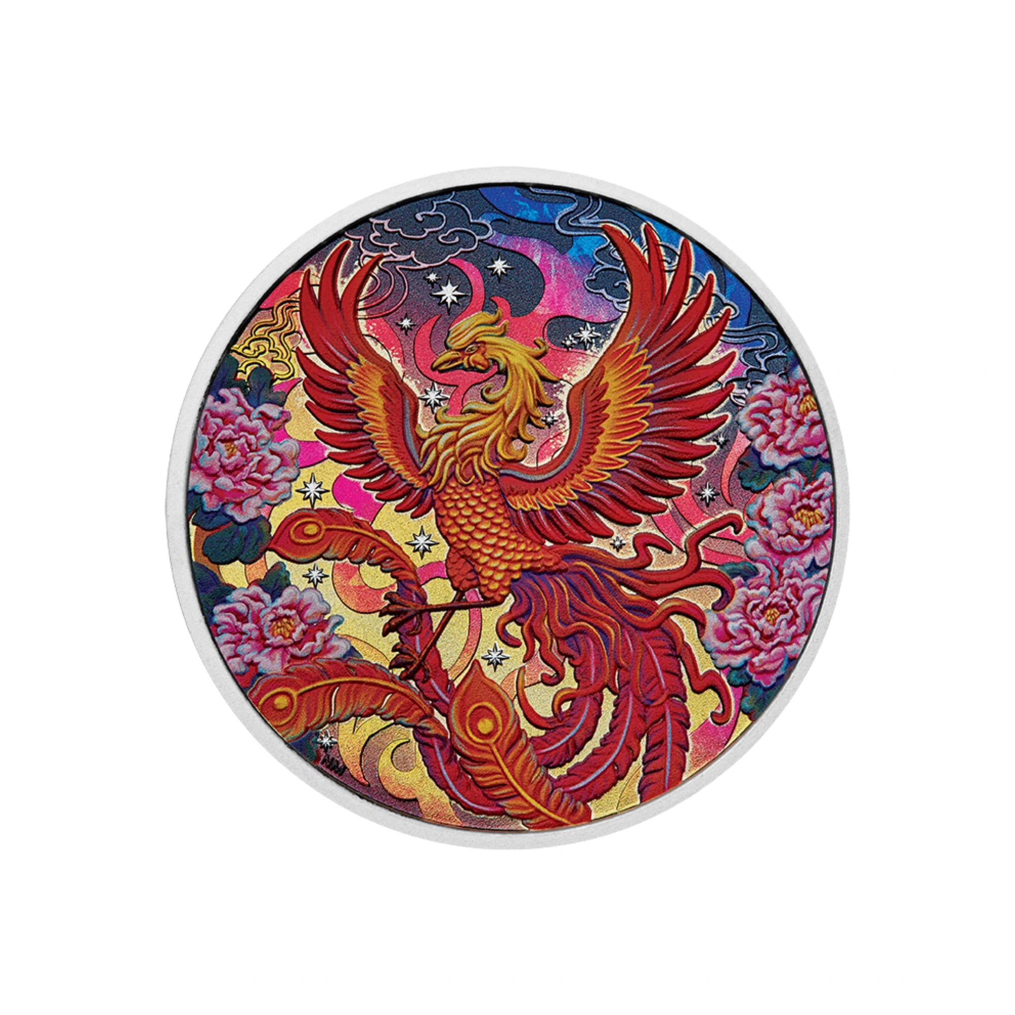 2026 Perth Mint Imperial Vermilion Phoenix 3oz Silver Coloured Coin