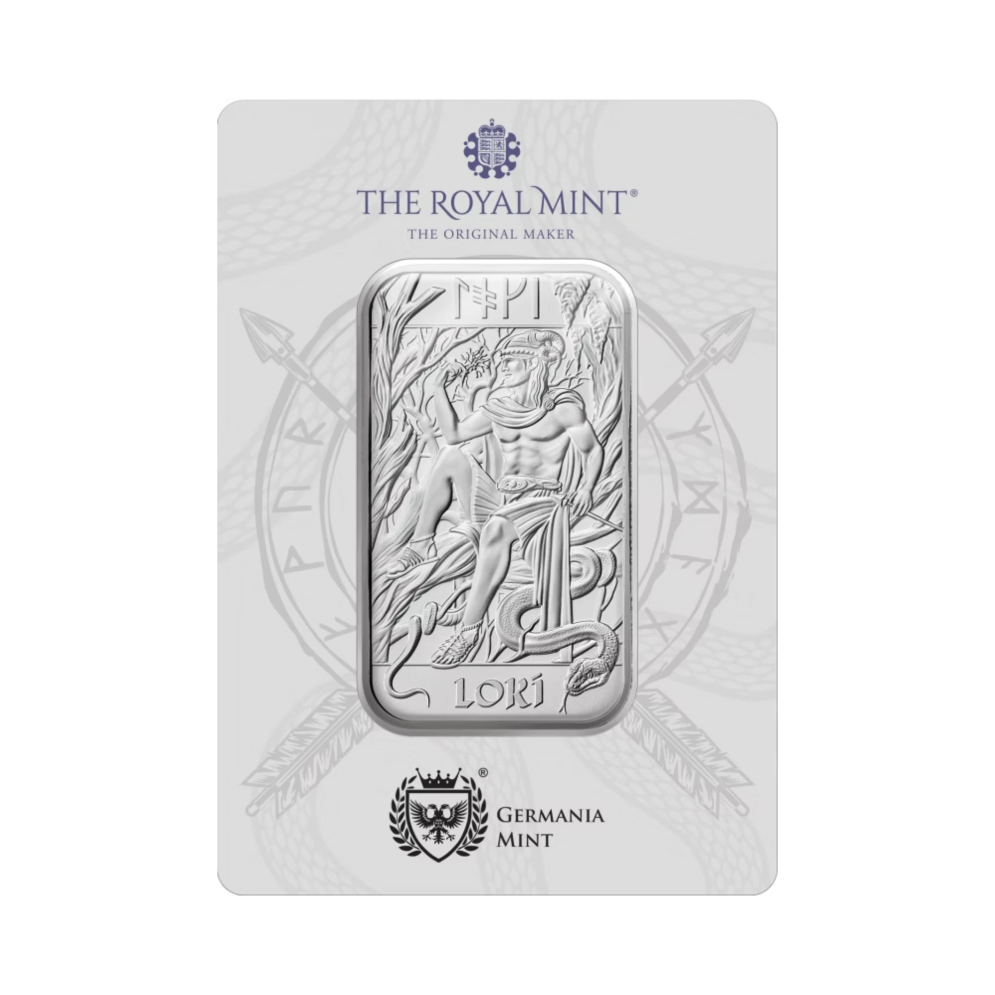 2025 The Royal Mint Norse Gods Loki 1oz Silver Bullion Bar