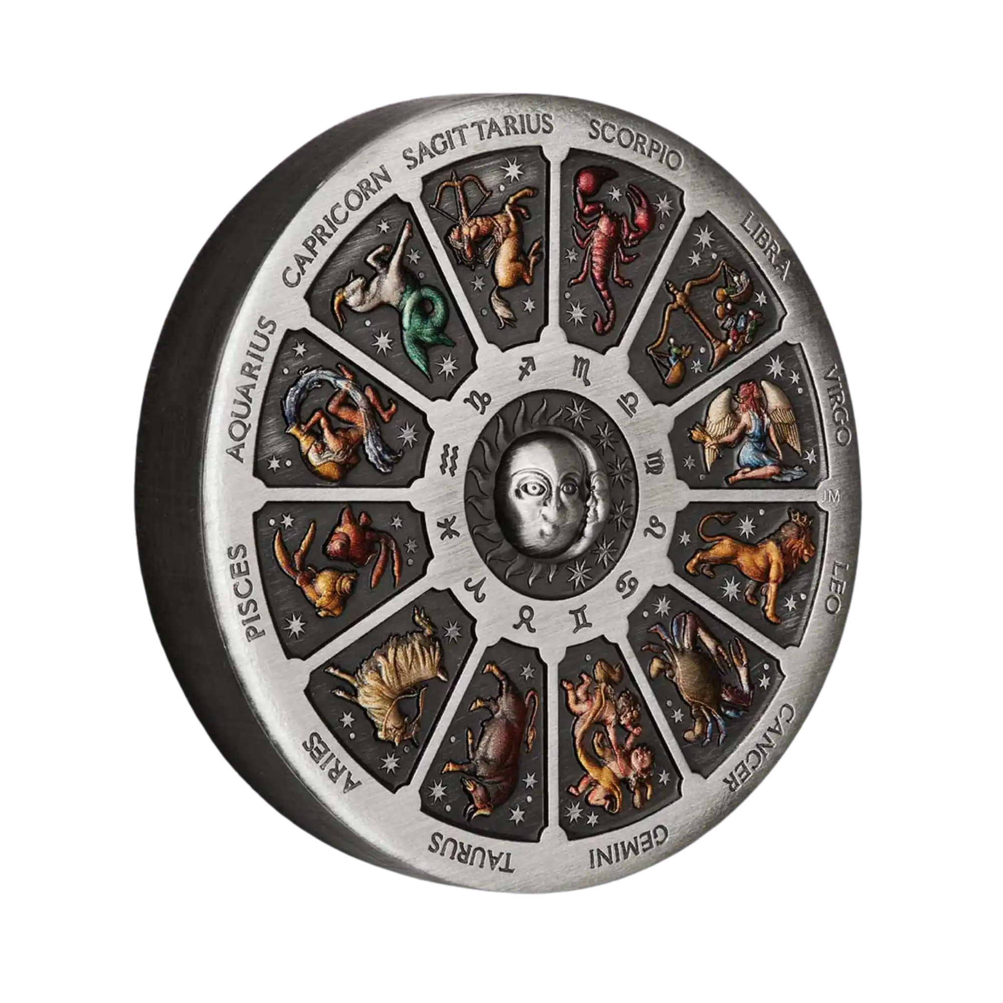 2020 PerthMint Zodiac 5oz Silver Antiqued Coloured Coin