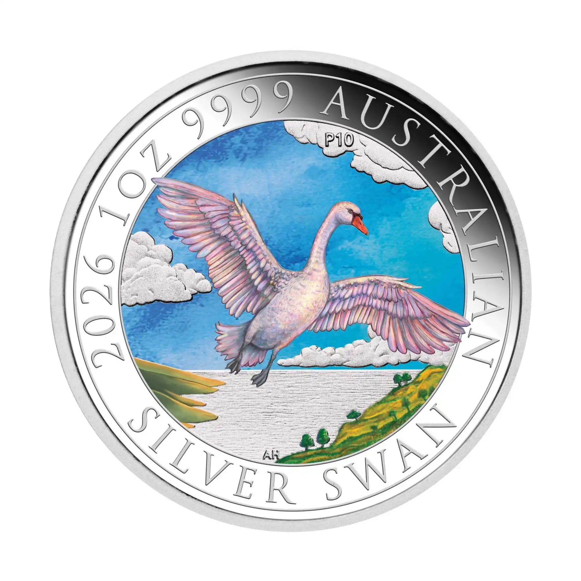 2026 Perth Mint Australian Swan 1oz Silver Coloured Coin
