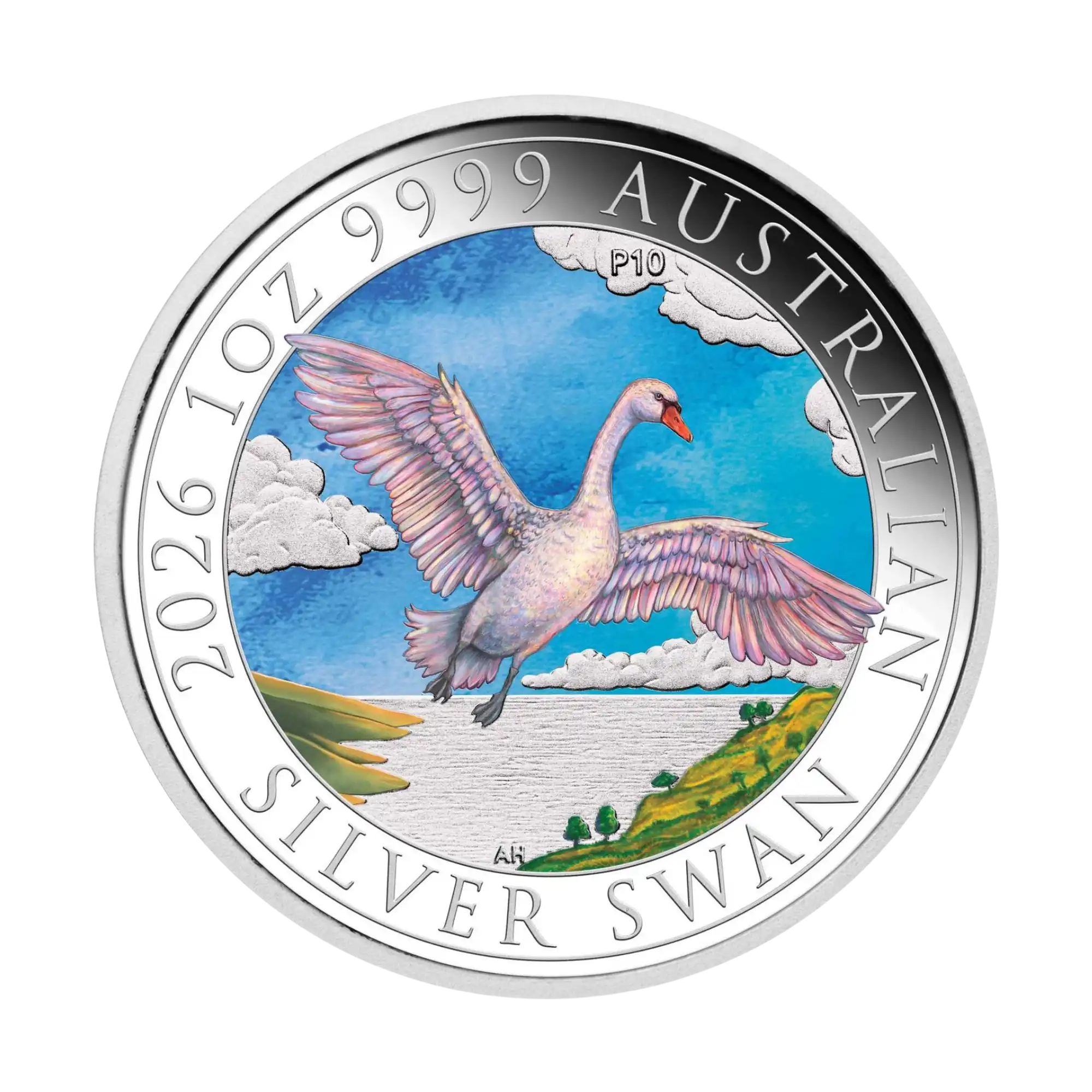 2026 Perth Mint Australian Swan 1oz Silver Coloured Coin