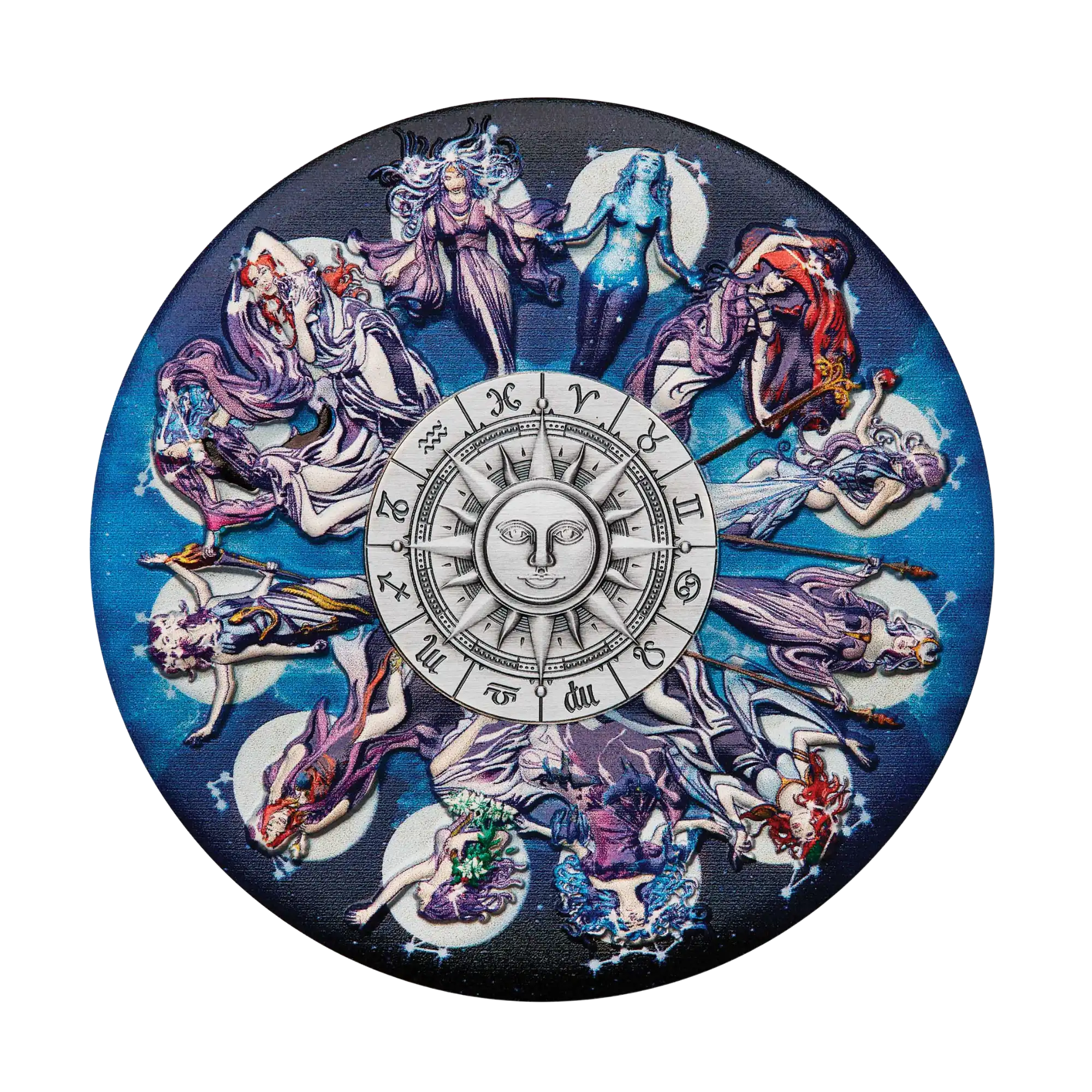 2025 Zodiac Signs and Goddesses 5oz Silver Antiqued Coin