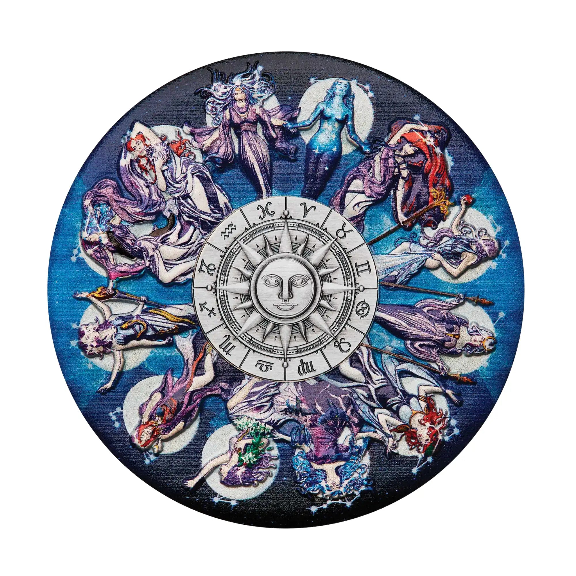 2025 Zodiac Signs and Goddesses 5oz Silver Antiqued Coin