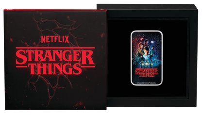2026 PerthMint Stranger Things - Season 1 1oz Silver Coloured Rectangular Coin